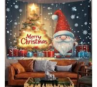 Papá Noel Copo Nieve Personajes Dibujos Animados - Tapiz - 130Wx150Tcm - Tapiz Grande - Decoración Póster - Decoración - Papel Pintado - Lienzo - Pintura - Accesorios Separadores Habitaciones