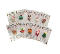 Papá Noel de bolsillo de 8 x 5,5 cm, 10 piezas de Papá Noel pequeño con tarjeta, adorno de abrazo de Navidad conmovedor 2026 | Adorno de árbol de ambiente festivo para hombres, mujeres, niños, niñas