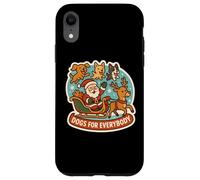 Papá Noel de Navidad con Perros para Todos, Divertidas Vacaciones en un Refugio para Perros Carcasa para iPhone XR