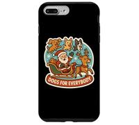 Papá Noel de Navidad con Perros para Todos, Divertidas Vacaciones en un Refugio para Perros Carcasa para iPhone 7 Plus/8 Plus
