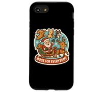 Papá Noel de Navidad con Perros para Todos, Divertidas Vacaciones en un Refugio para Perros Carcasa para iPhone SE (2020) / 7/8