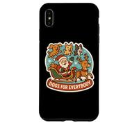 Papá Noel de Navidad con Perros para Todos, Divertidas Vacaciones en un Refugio para Perros Carcasa para iPhone XS MAX