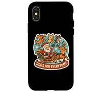 Papá Noel de Navidad con Perros para Todos, Divertidas Vacaciones en un Refugio para Perros Carcasa para iPhone X/XS