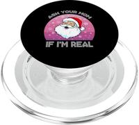 Papá Noel de Navidad pregúntale a tu mamá si Soy un suéter Real PopSockets PopGrip para MagSafe