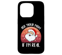 Papá Noel de Navidad Vintage Pregunta a tu mamá si Soy una Mujer Real Chicas Carcasa para iPhone 15 Pro