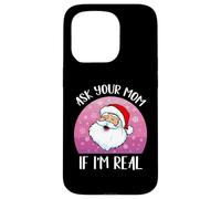 Papá Noel de Navidad Vintage Pregunta a tu mamá si Soy una Mujer Real Chicas Carcasa para iPhone 15 Pro