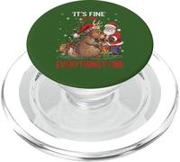 Papá Noel de Reno de Navidad It's Fine I'm Fine para Vacaciones Divertidas PopSockets PopGrip para MagSafe