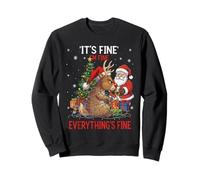 Papá Noel de Reno de Navidad It's Fine I'm Fine para Vacaciones Divertidas Sudadera