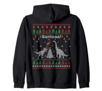 Papá Noel Dinosaurio Meteoroide Divertido T-Rex Feo Navidad Sudadera con Capucha