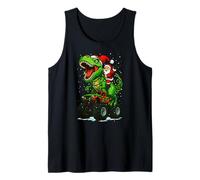 Papá Noel Dinosaurio Trex Monster Truck Feliz Navidad Niños Niña Camiseta sin Mangas