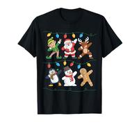 Papá Noel Elfos Reno Muñeco de nieve Navidad Camiseta