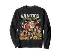 Papá Noel En El Mosh Pit EMO Navidad Música Amante Gótico Triste Sudadera