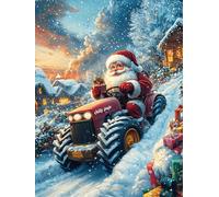 Papá Noel en el trineo Rompecabezas 300 Piezas Cartón Para Principiantes Dibujo Animado de Paisajes de Cuento de Hadas Actividad Antiestrés Calmar La Mente Garantía Reposición Piezas Regalo Sorpresa 3