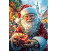Papá Noel en Navidad Puzzle 300 Piezas Papel Principiantes Cuentos de Hadas de Animales y Plantas Agilidad Mental Actividad Hacer En Grupo Colgar Pared Detalle Cumpleaños 300 PCS