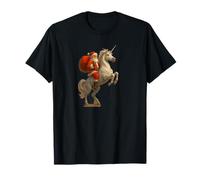 Papá Noel en un Unicornio para Las Fiestas Navidad Amor Camiseta