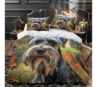 Papá Noel escribiendo Funda de Edredón 3 Piezas Suave Estampado 3D Cierre de Cremallera Oculta con Fundas de Almohada Antibacteriana Navidad Festiva Funda Edredon for Familia Super King（260x220cm）