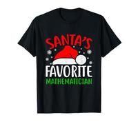 Papá Noel Favorito matemático Divertido Navidad Santa Camiseta