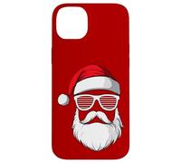 Papá Noel Genial con Sombrero de Navidad, Gafas de Sol y Barba Completa Carcasa para iPhone 14 Plus