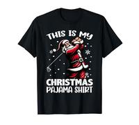 Papá Noel jugando al golf, deportes de Navidad This Is My Christmas Pijama Camiseta