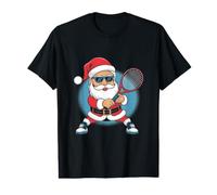 Papá Noel Jugando al Tenis Camiseta gráfica económica