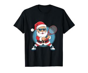 Papá Noel Jugando al Tenis Camiseta gráfica económica