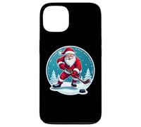 Papá Noel Jugar Hockey sobre Hielo Feliz Navidad Amante Divertido Carcasa para iPhone 13