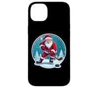 Papá Noel Jugar Hockey sobre Hielo Feliz Navidad Amante Divertido Carcasa para iPhone 14 Plus