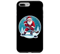 Papá Noel Jugar Hockey sobre Hielo Feliz Navidad Amante Divertido Carcasa para iPhone 7 Plus/8 Plus