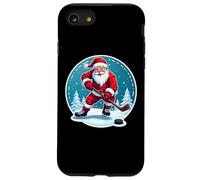 Papá Noel Jugar Hockey sobre Hielo Feliz Navidad Amante Divertido Carcasa para iPhone SE (2020) / 7/8