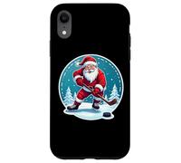 Papá Noel Jugar Hockey sobre Hielo Feliz Navidad Amante Divertido Carcasa para iPhone XR