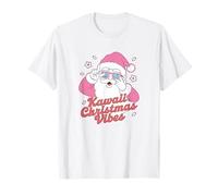 Papá Noel Kawaii Vibes Pink Lind Holiday Camiseta