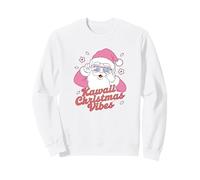 Papá Noel Kawaii Vibes Pink Lind Holiday Sudadera