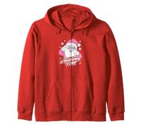 Papá Noel Kawaii Vibes Pink Lind Holiday Sudadera con Capucha