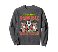 Papá Noel Malvado más Horrible época del año Terror Navidad Sudadera, Unisex para Adultos, Jaspeado Oscuro, XXL