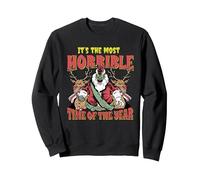 Papá Noel Malvado más Horrible época del año Terror Navidad Sudadera, Unisex para Adultos, Negro, L