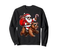 Papá Noel Montando un Oso Divertido Navidad niños niñas niños Sudadera