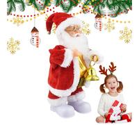 Papá Noel : muñeco de peluche musical, animación que sacude el trasero, figura navideña animada, personaje navideño de peluche suave, extremidades móviles que funcionan con baterías, juguete d