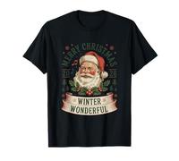 Papá Noel Navidad Invierno país de Las Maravillas 2026 Vacaciones Retro Navidad Camiseta