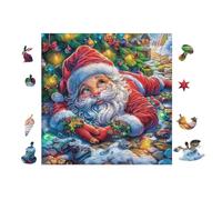 Papá Noel Navidad Puzzle 100 Piezas Papel Mayores Terapia Ocupacional para Relajarse Entretenimiento Sin Pantalla Más Vendido Regalo Original 28x28cm