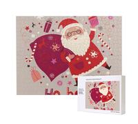 Papá Noel navideño,Rompecabezas de Madera de 500 Piezas, Juego Familiar, Rompecabezas para Adultos, Adolescentes, decoración del hogar