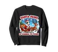 Papá Noel Paws Viene a la Ciudad Navidad Perro Bull Terrier Navidad Sudadera