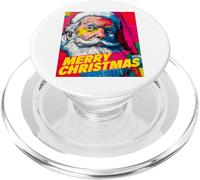 Papá Noel Pop Art Merry Christmas Xmas - Diseño navideño PopSockets PopGrip para MagSafe