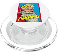 Papá Noel Pop Art Merry Christmas Xmas - Diseño navideño PopSockets PopGrip para MagSafe