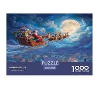 Papá Noel Puzzle Juguete EduGatoivo Decoración Familiar 1000 Piezas Alegría de Nochebuena Puzle Juguetes Desafiantes Entretenimiento Creativo para Adultos Y Niños 52x38cm/1000pcs