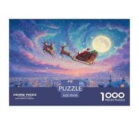Papá Noel Puzzle Juguete EduGatoivo Decoración Familiar 1000 Piezas Alegría de Nochebuena Puzle Juguetes Desafiantes Entretenimiento Creativo para Adultos Y Niños 70x50cm/1000pcs