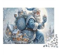 Papá Noel Puzzle para Adultos Divertido 300 Piece Cromático Otro Reino Decoración, Alivio del Estrés, Juego Educativo, Juego Intelectual, Relajación E Inteligencia (300pcs (40x28cm))