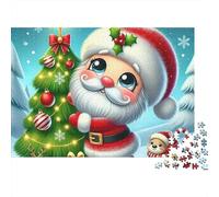 Papá Noel Puzzle para Adultos Divertido 300 Piece Cromático Otro Reino Decoración, Alivio del Estrés, Juego Educativo, Juego Intelectual, Relajación E Inteligencia (300pcs (40x28cm))