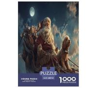 Papá Noel Puzzle Regalo Creativo Decoración del Hogar 1000 Piezas Alegría de Nochebuena Rompecabezas Familiar Juego De Habilidad para Adultos 52x38cm/1000pcs