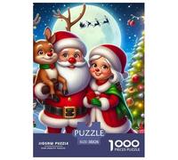 Papá Noel Puzzles Imposible,desafío for Adults Christmas Entretenimiento Creativo 1000 Piezas Obra De Arte De Juego De para Adultos Y Niños A Partir De 12 Años 38x26cm/1000pcs