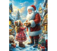 Papá Noel Rompecabezas 500 Piezas Cartón para Toda La Familia Cuentos de Hadas de Animales y Plantas Juego Compartir Estimulación Cognitiva Regalo Fin De Año Mejor Valorado 500 PCS